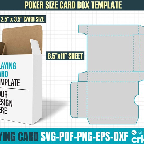 Playing Card Box Template Svg Box Svg Box Template Svg Gift - Etsy
