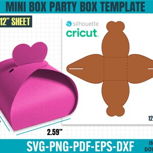 Mini  Box Template Works on Cricut 