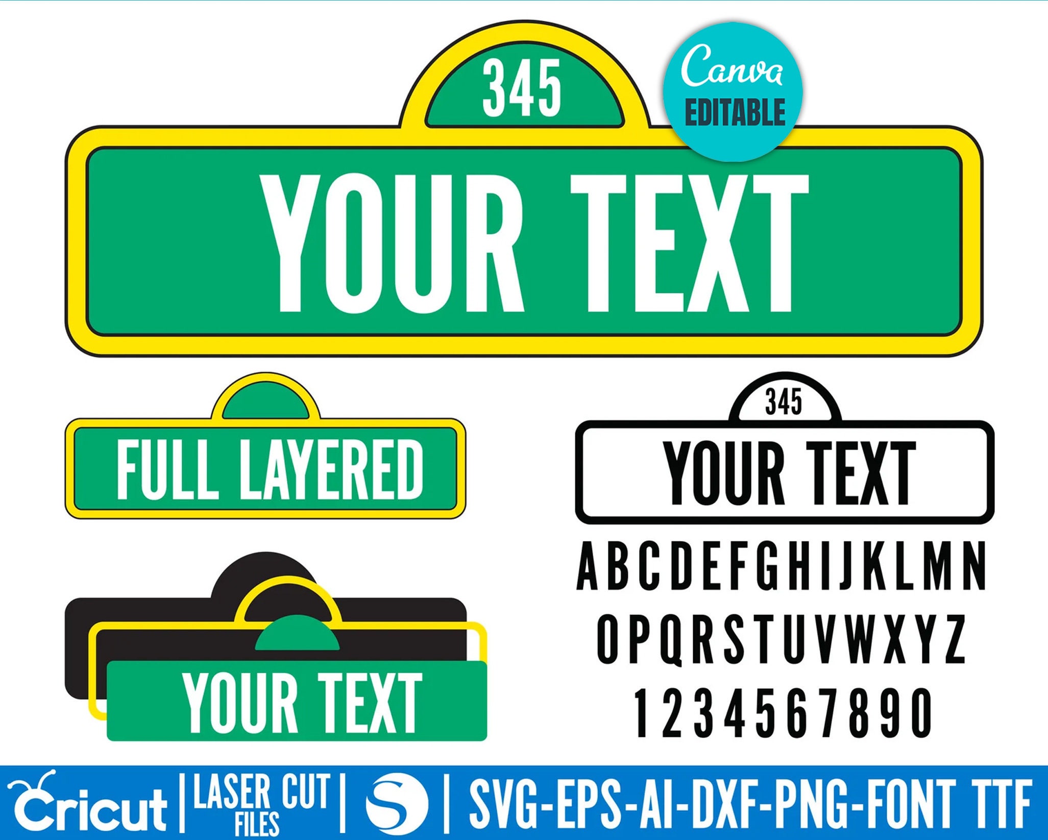 Sesame Street SVG File – Vector Design in, Svg, Eps, Dxf, and Jpeg