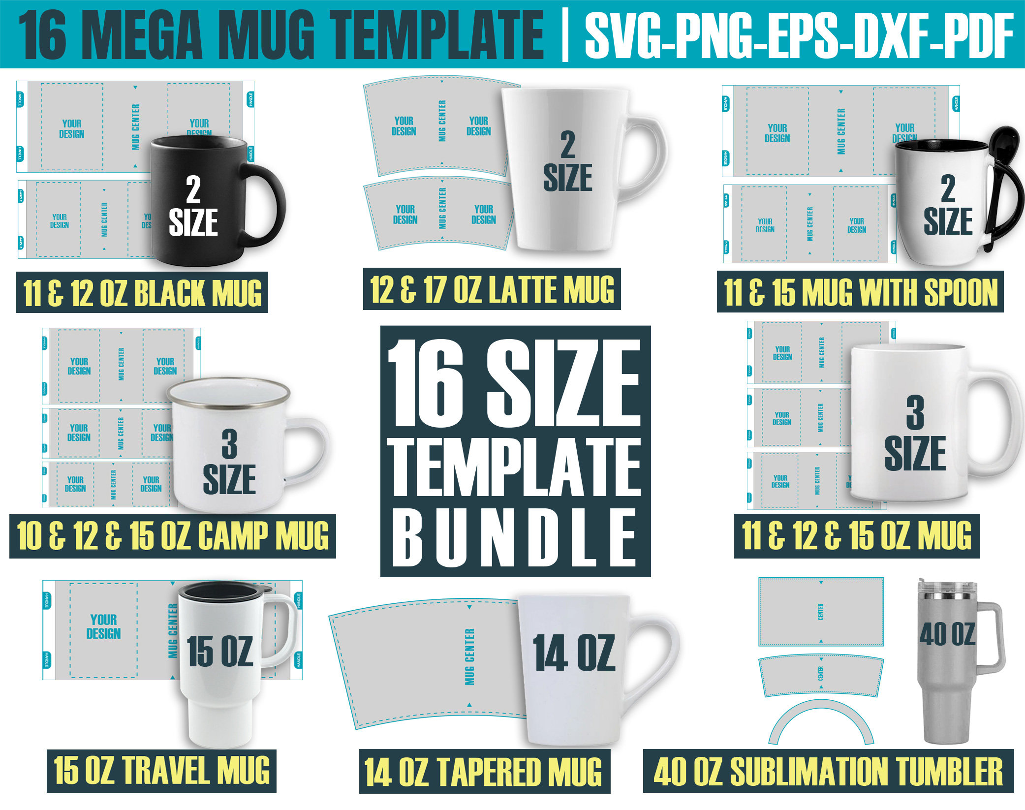 Cricut 2007821 12 Oz Sublimation Mug 2 Units Clear