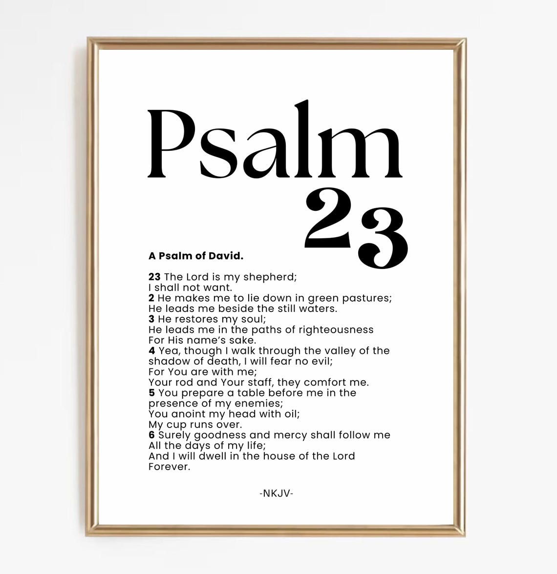 Psalm 23 Scripture Wall Art | the Lord is My Shepherd | Christian Wall ...