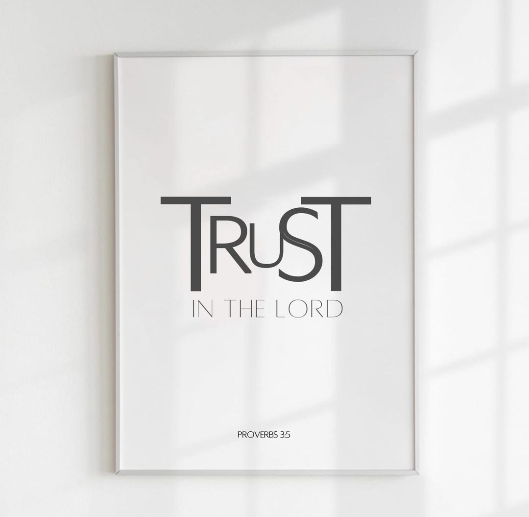 Proverbs 3:5 Trust in the Lord With All Your Wall Art | Bible Verse ...