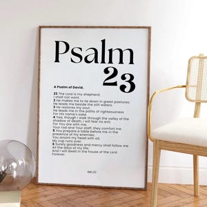Psalm 23 Scripture Wall Art | The Lord Is My Shepherd | Christian Wall Art | Bible Verse Print | Christian Home Decor | Digital Download