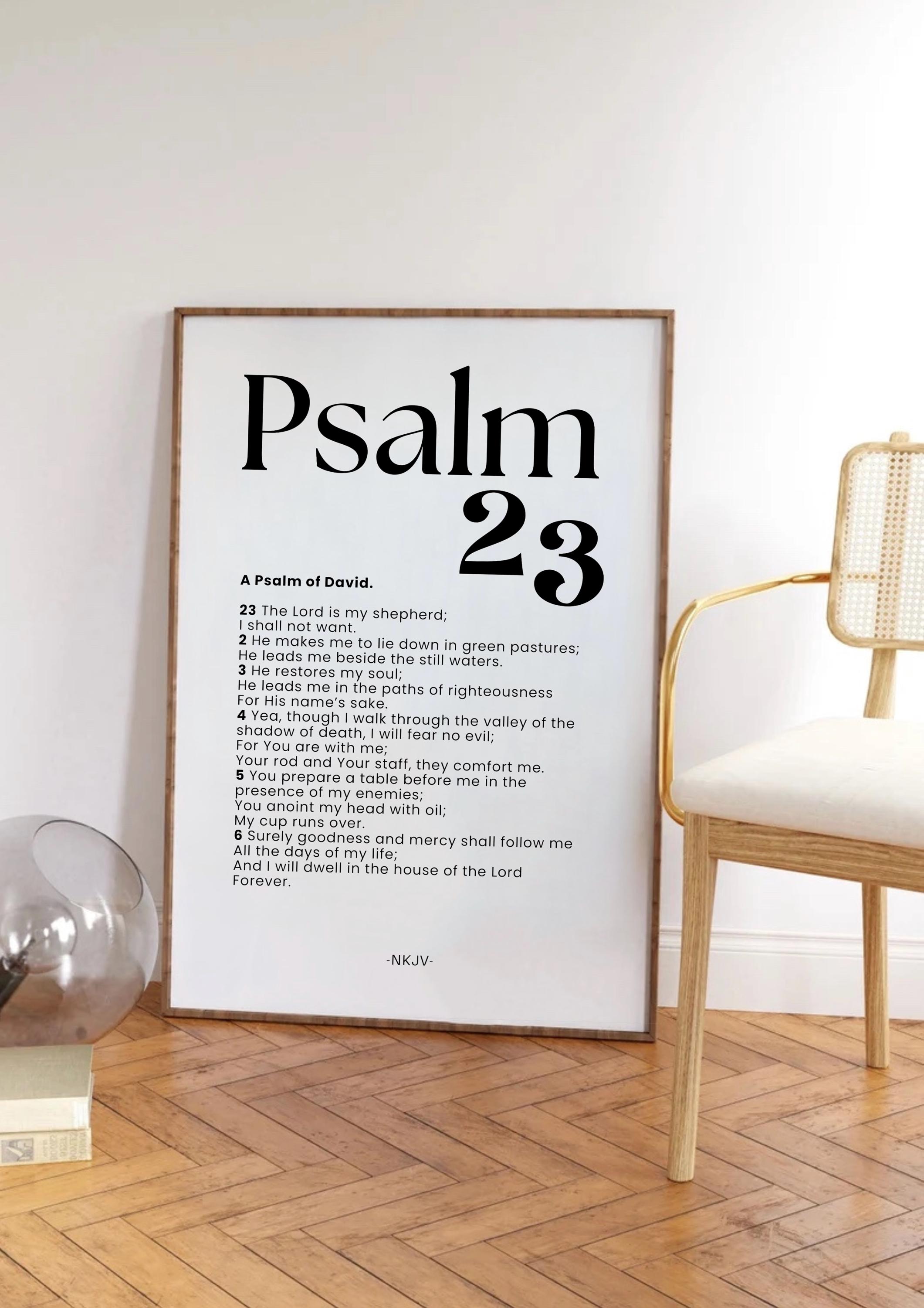 Psalm 23 Scripture Wall Art | the Lord is My Shepherd | Christian Wall ...