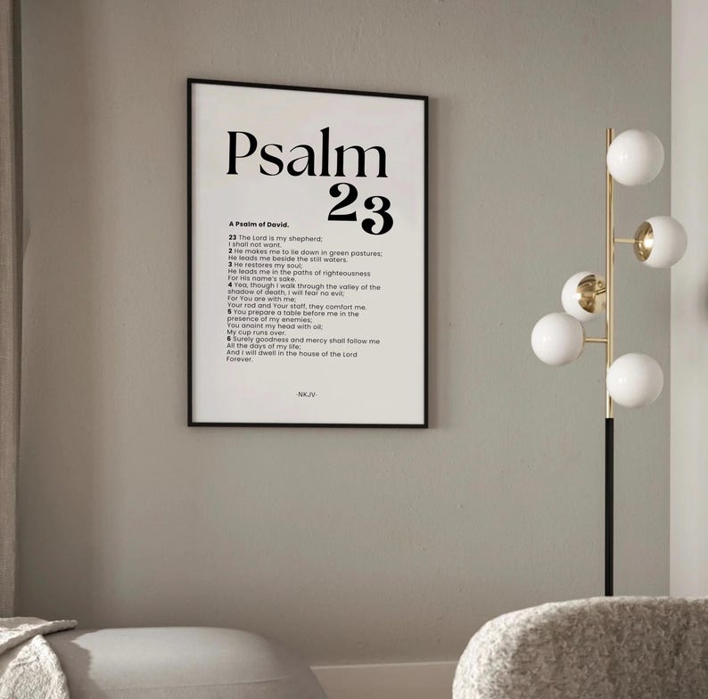 Psalm 23 Scripture Wall Art | the Lord is My Shepherd | Christian Wall ...
