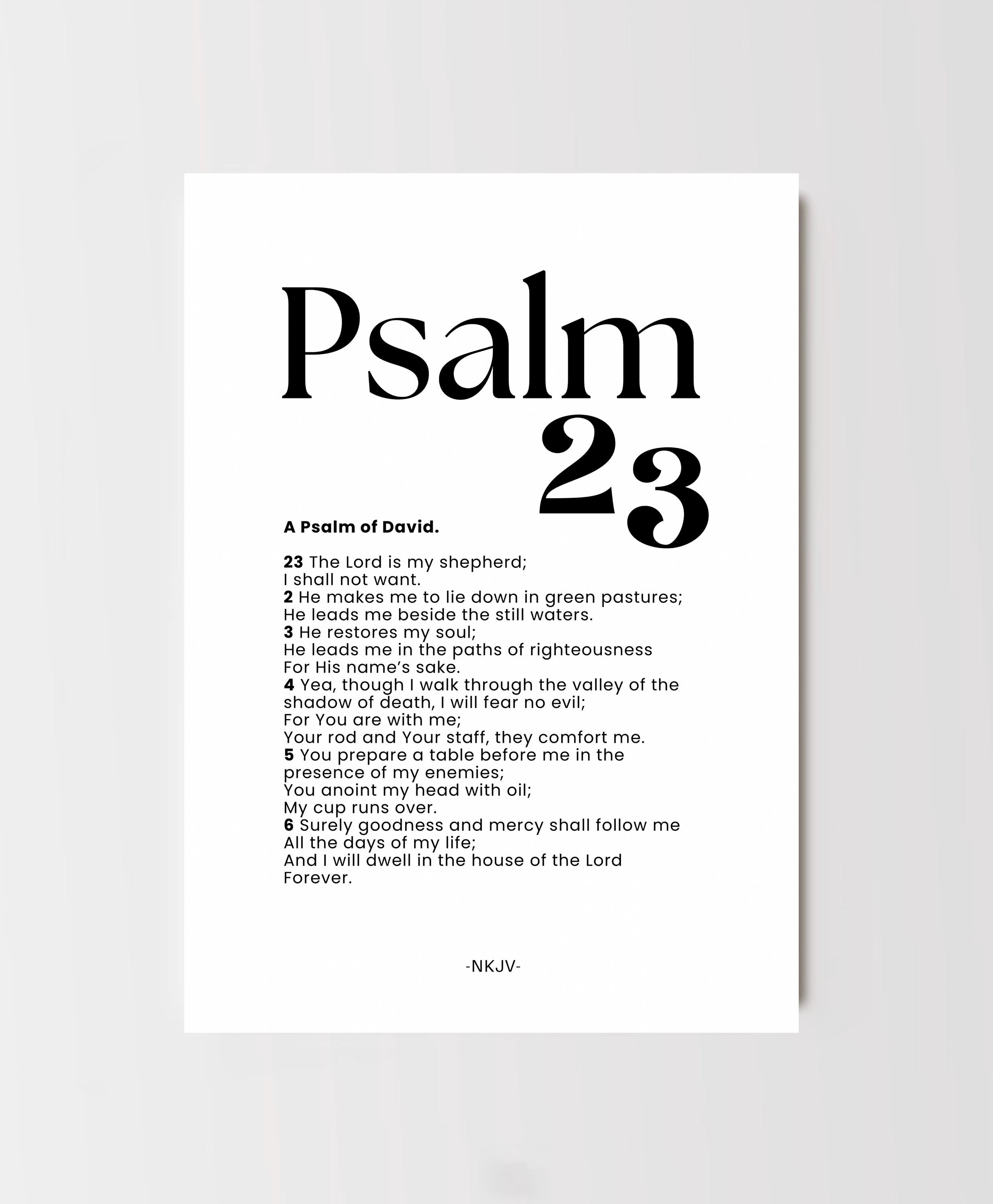 Psalm 23 Scripture Wall Art | the Lord is My Shepherd | Christian Wall ...