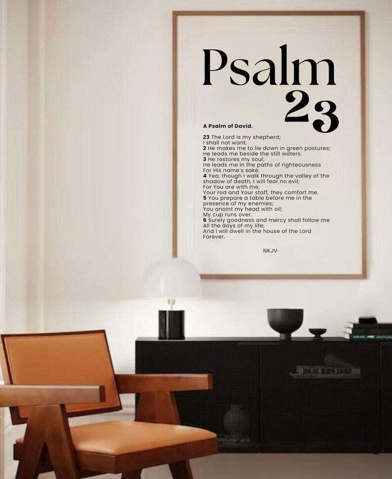 Psalm 23 Scripture Wall Art | the Lord is My Shepherd | Christian Wall ...