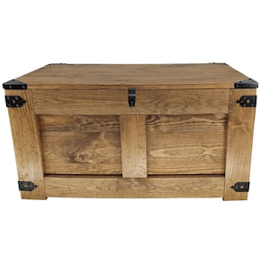 Wooden chest table with lid, storage chest, cofee table, garden box, treasure chest, toy chest, zdjęcie 4