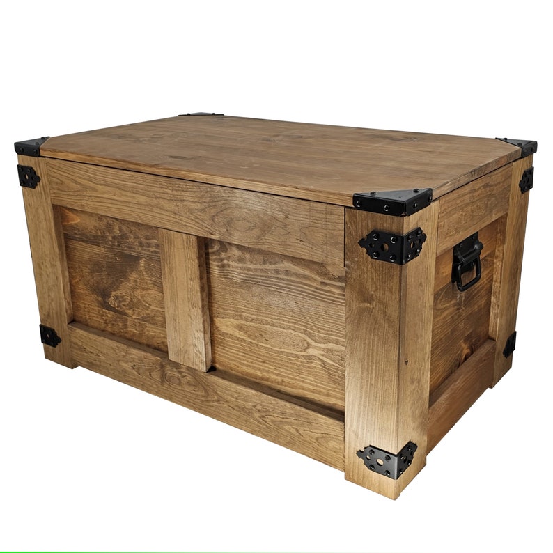 Wooden chest table with lid, storage chest, cofee table, garden box, treasure chest, toy chest, zdjęcie 5
