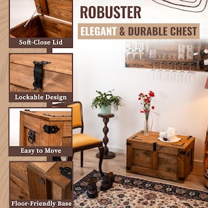 Wooden Chest Table With Lid, Storage Chest, Coffee Table, Garden Box ...
