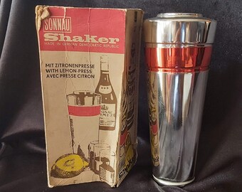 Vintage 50 SONNAU Cocktail Shaker + Original Recipes Staple, Vintage  Mid Century Design