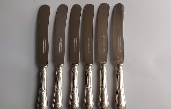 Vintage Knives AWS Wellner Germany Silverplated Set of 6 Etsy