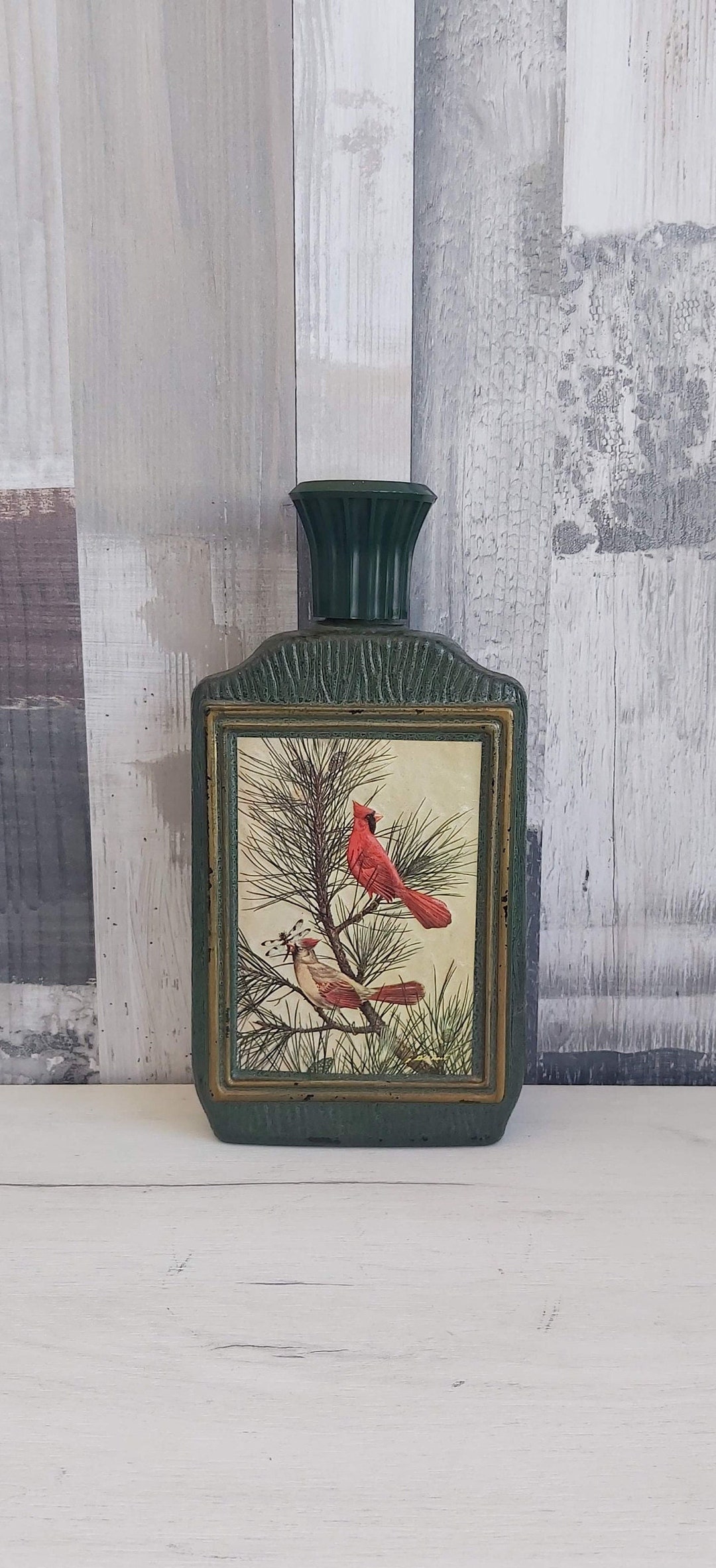 Vintage Jim Beam Beams Choice Cardinal Bird Art Bottle Decanter,james