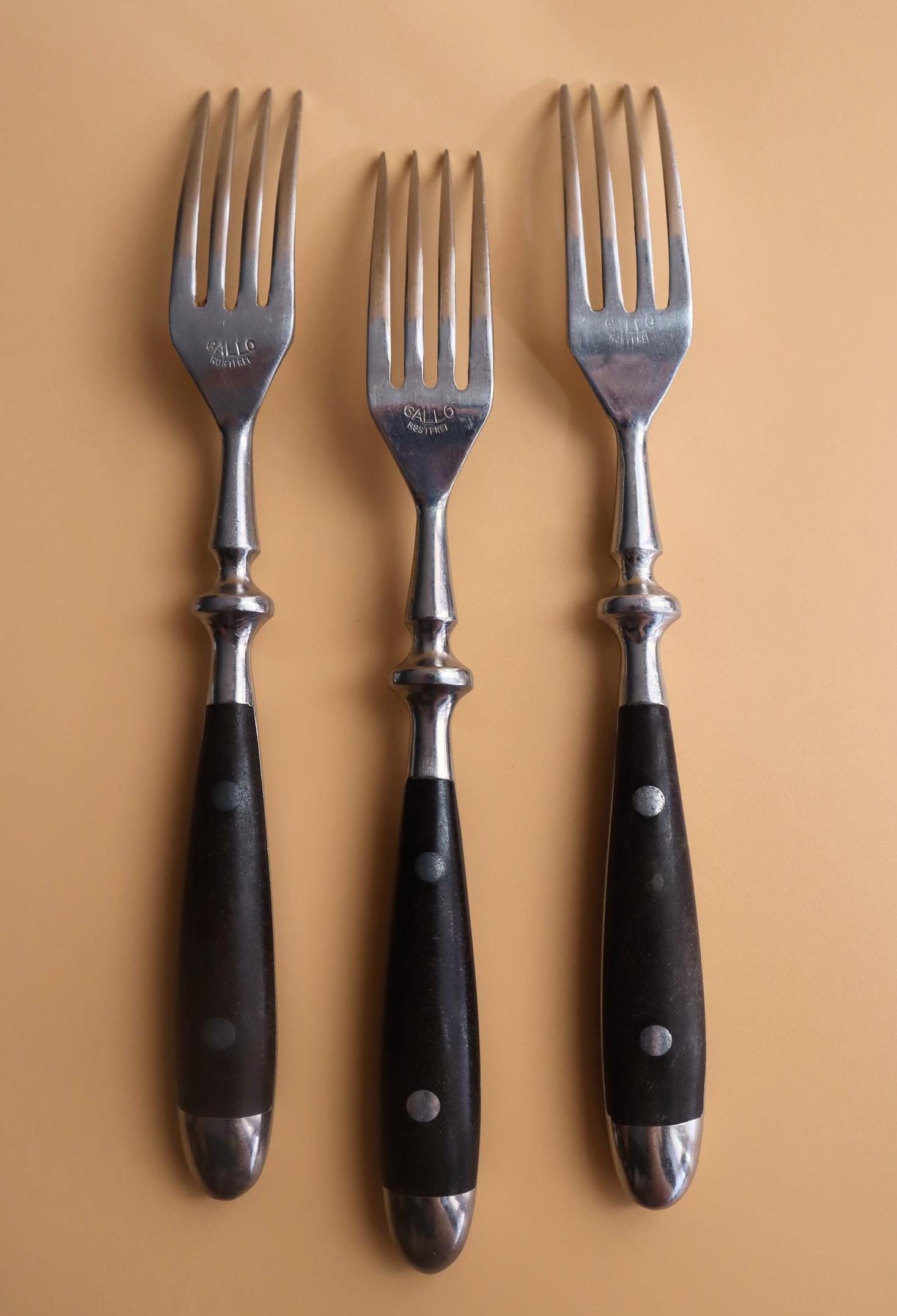 Vintage Rostfrei Gallo Forks Set of 6, German Rostfrei