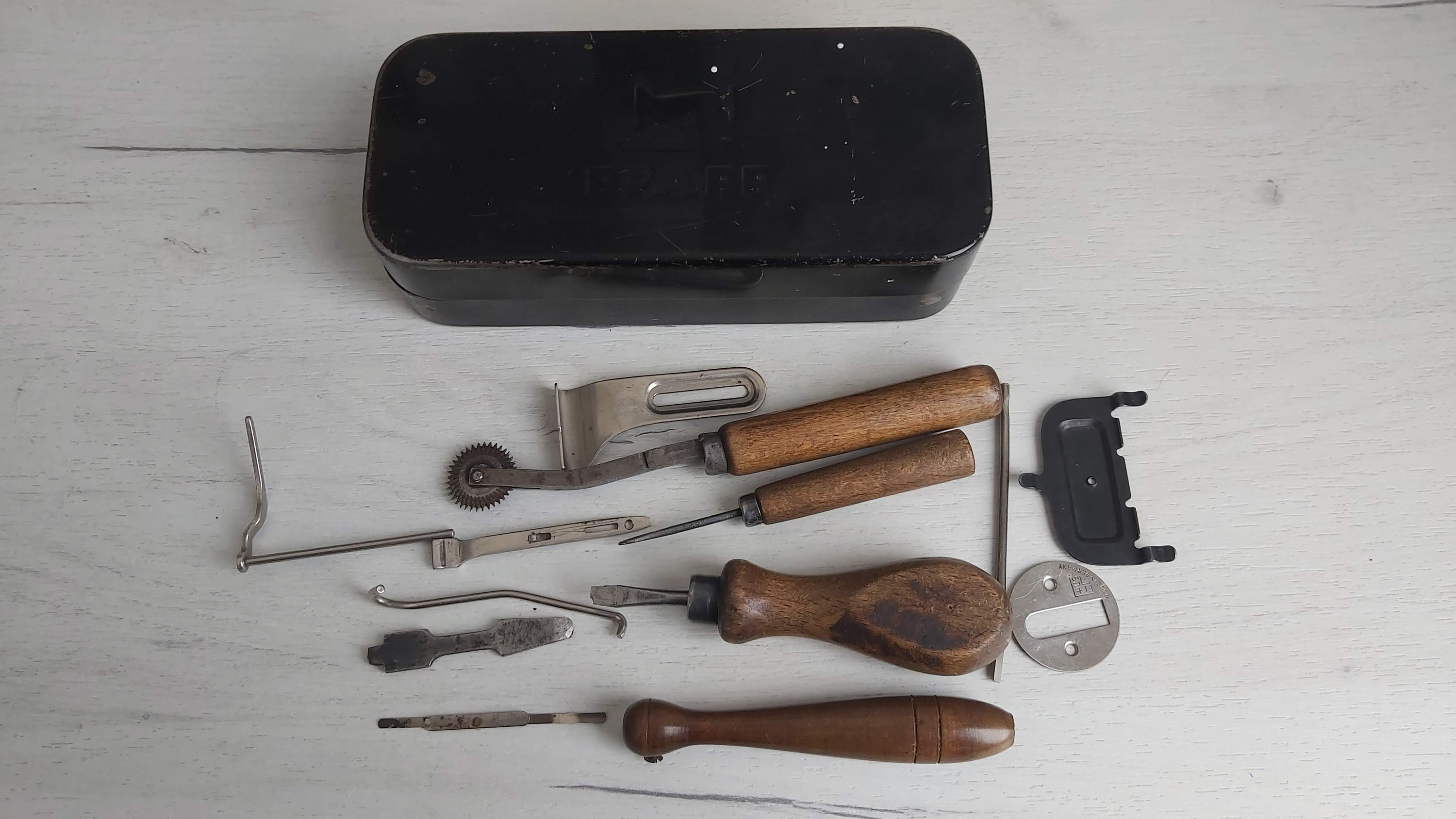 Vintage PFAFF Sewing Machine Tin Box With Some Accessories Made in