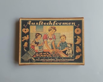 Vintage Original Deutschland Ausstechformen Set Markiert DRGM, Antike Ausstechformen Ausstechformen