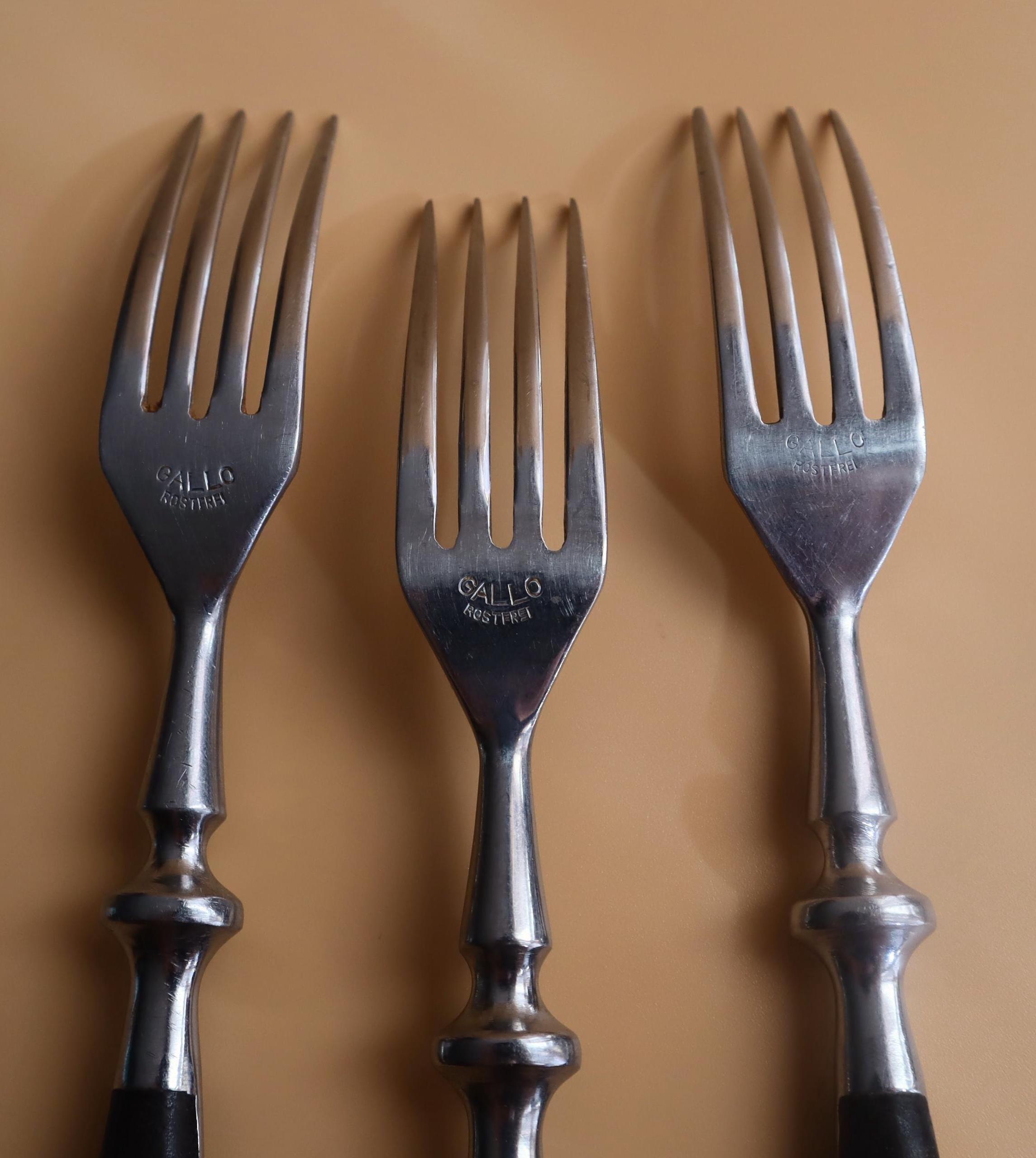 Vintage Rostfrei Gallo Forks Set of 6, German Rostfrei