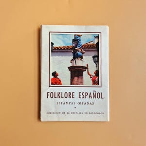 Vintage Sammlung von 10 Farbfotopostkarten Spanische Folklore