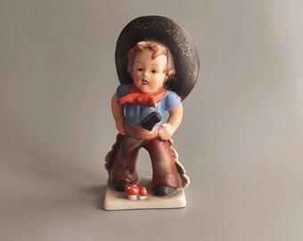 Vintage Goebel Cortendorf Cowboy Figurine 1950'S, Collectible Germany Statuette