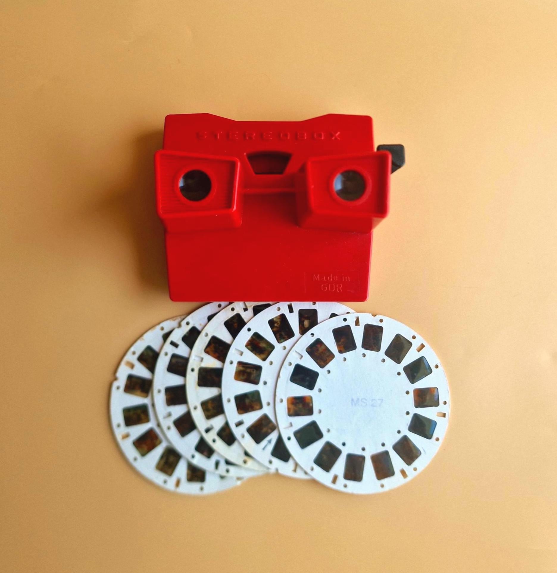 アンティーク　立体写真ビューワー　15枚ディスク付き アンティーク 立体写真ビューワー 15枚ディスク付き