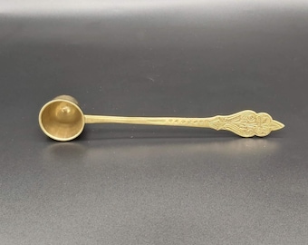 Vintage Brass Candle Snuffer Engraved Handle, Christmas Home Decor