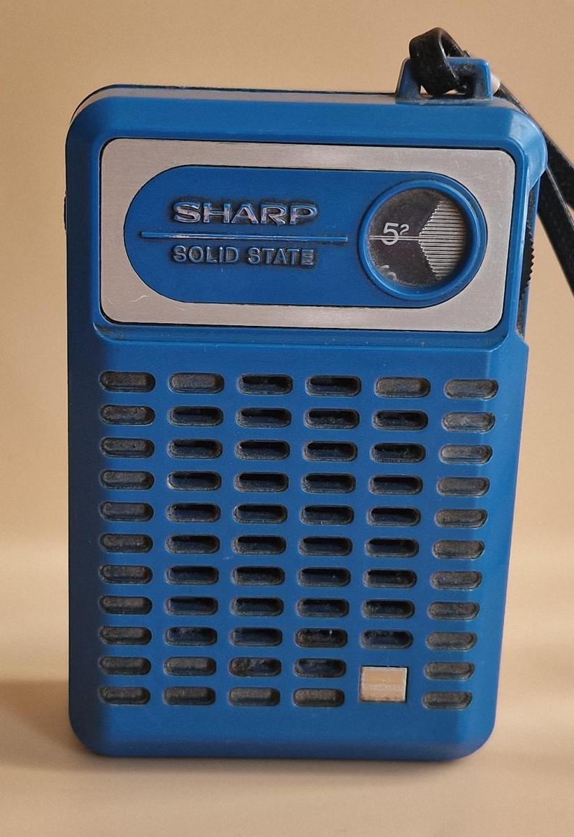 Vintage Transistor Radio SHARP BP-170, Rare Blue Color, Not