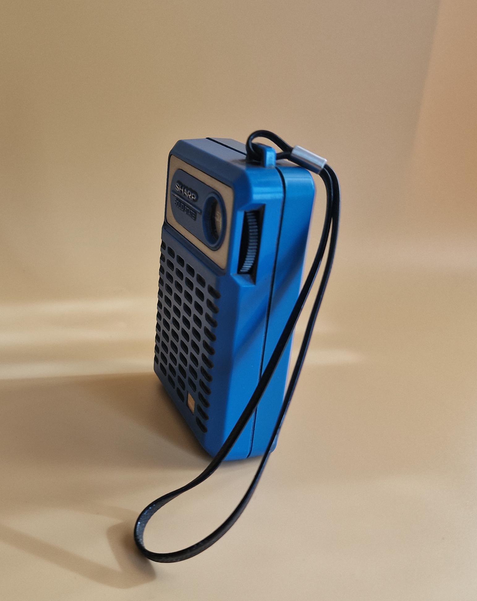 Vintage Transistor Radio SHARP BP-170, Rare Blue Color, Not