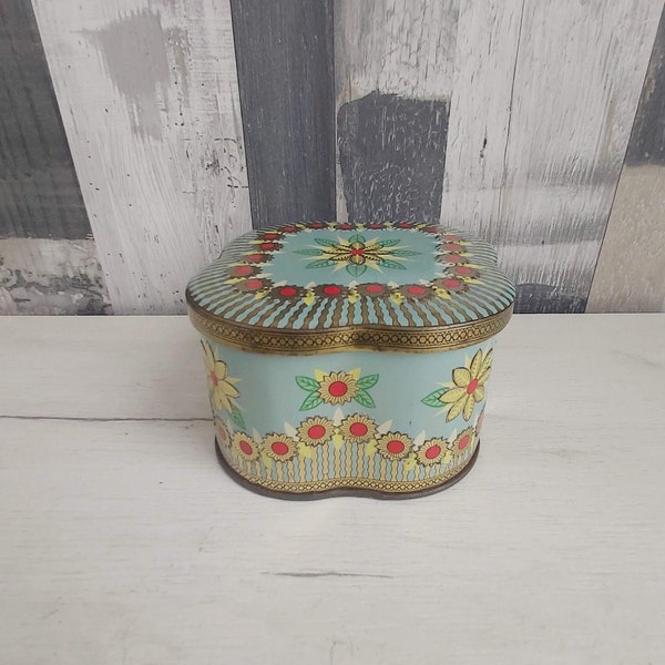 Винтаж Baret Ware Art Grace Коллекционная жестяная коробка
