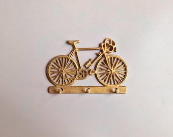 Vintage Messing Fahrradschlüsselhalter 3 Haken, Sammlerstück Fahrradwandhaken