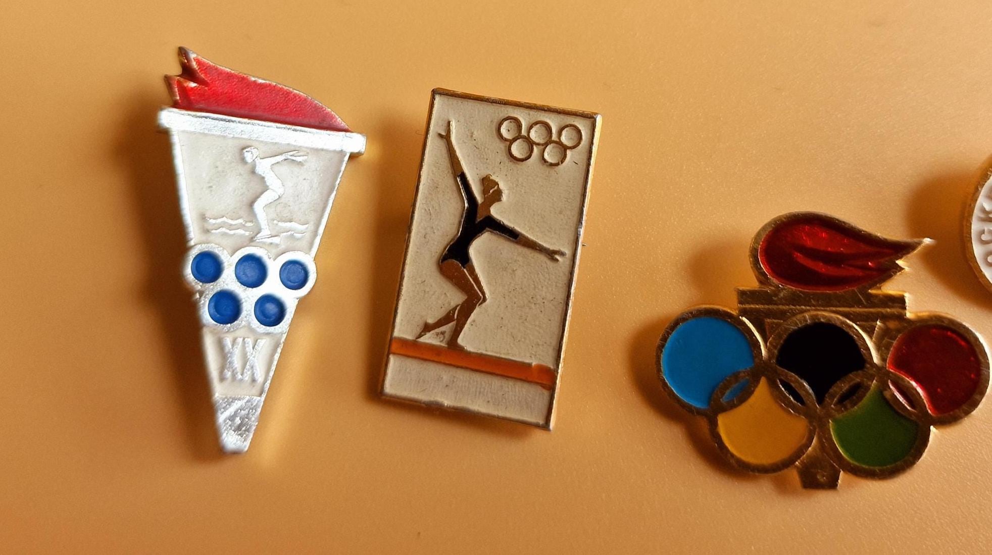 Lot De 3 Pins JO Moscou 1980, Insignes Vintage époque Soviétique, Collection