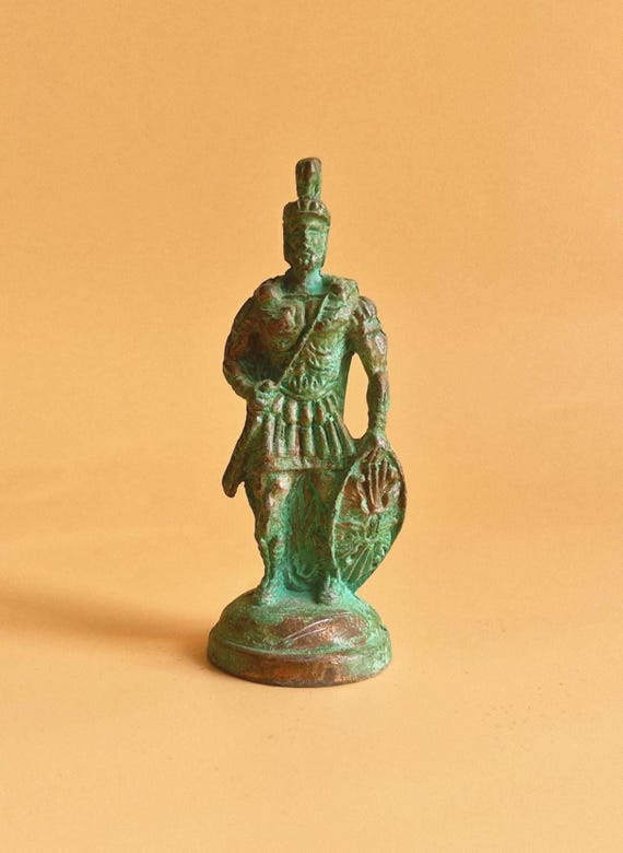 ローマの戦士をモチーフのブロンズ像　置物 ローマの戦士をモチーフのブロンズ像置物 | ヤマダウェブコム