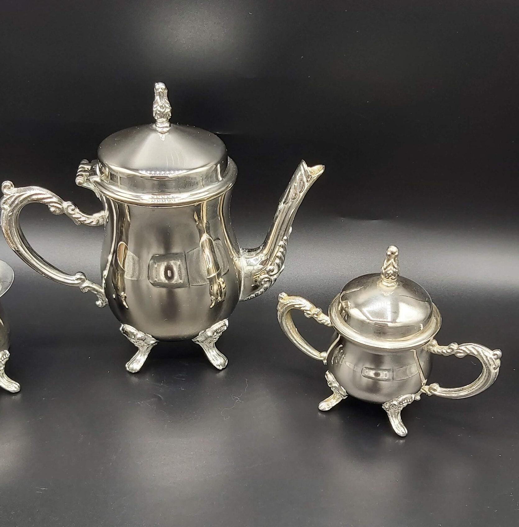 Vintage Silver Plated Coffee Set of 4 - Etsy