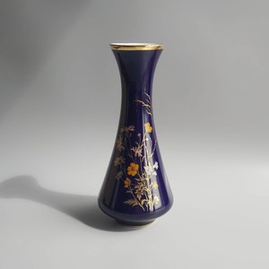 Vintage Bavaria KPM Real Cobalt Vase