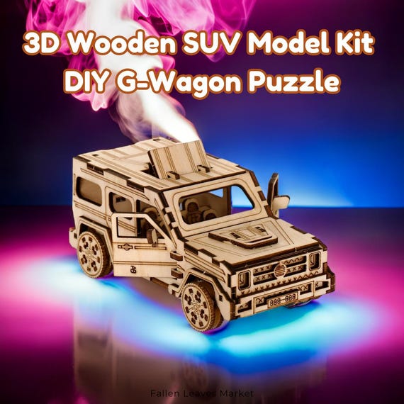 3D木製SUVモデルキット：DIY Gワゴンパズル - Etsy 日本