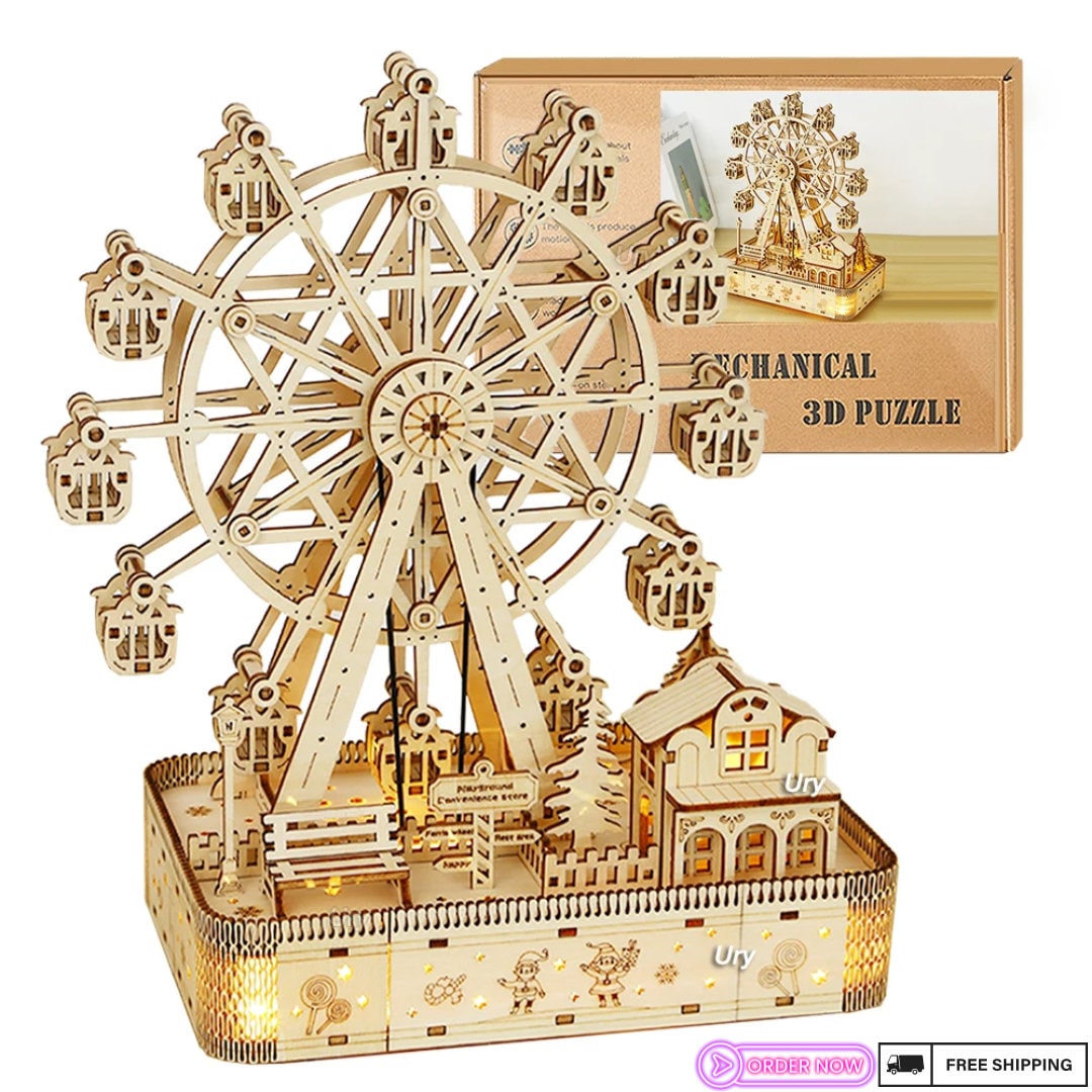 ROWOOD Puzzle 3D Piano Magique Boîte à Musique en Bois Entraînement par