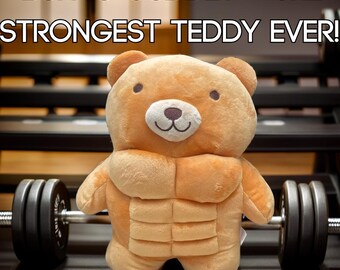 Ours En Peluche Bodybuilder - 20 Cm - Neuf - Cadeau Original