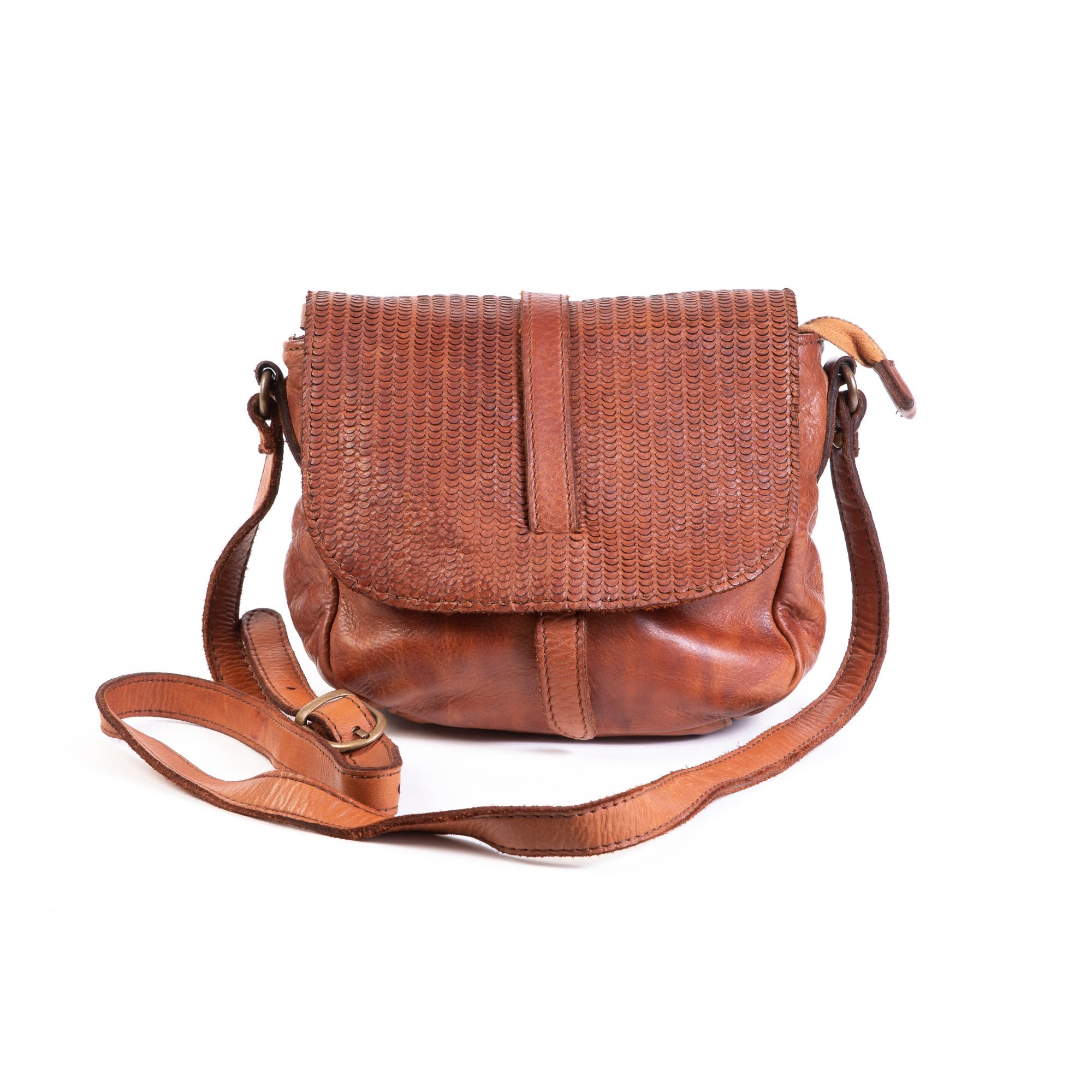 Small Leather Bag Brown – Italian Idea