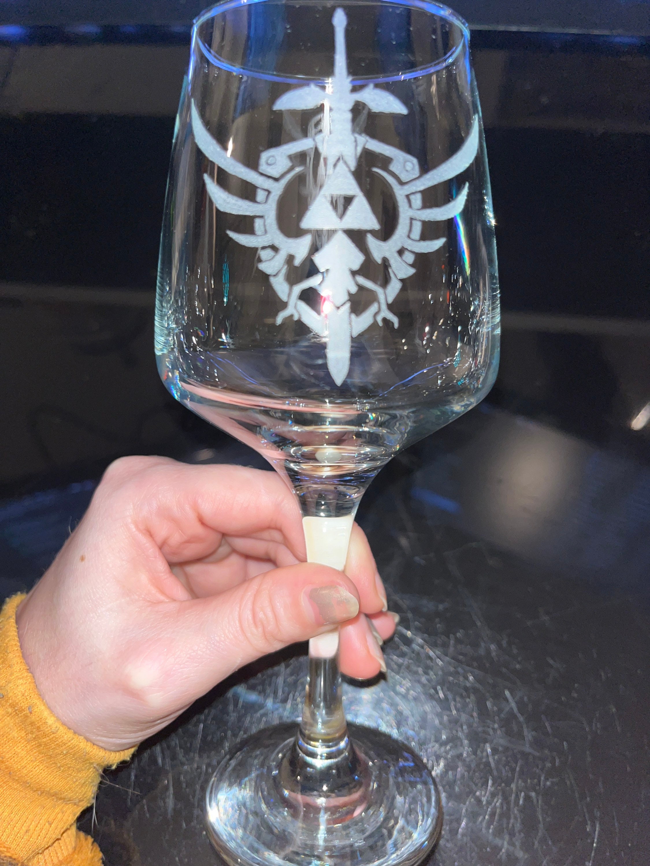 Verre à Vin Gravé Zelda