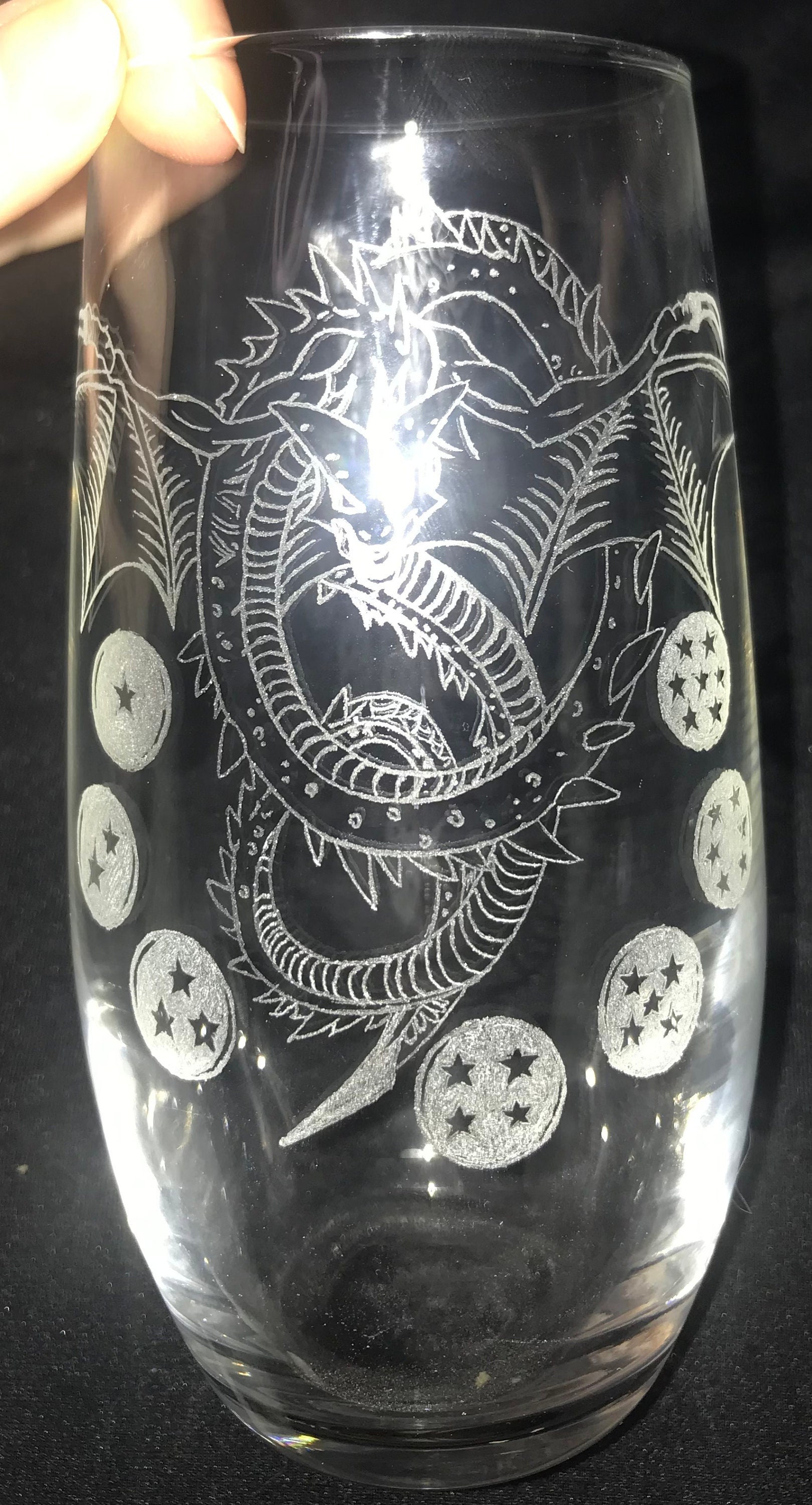 Glass Dbz Engraved Handmade/ Verre Dragon Ball Z Gravé Fait Main