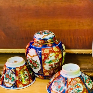 1960s Gold Imari setx4