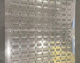 Gabarit de rembourrage Honeycomb 32mm X 28mm, ourlet, matériel, voitures, pochoir, gabarit, SVG, DXF.