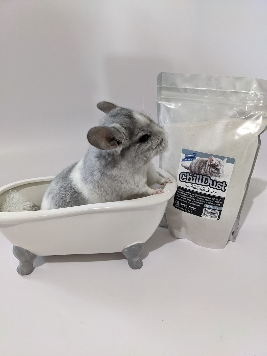 Chilldust™ Premium Dust Bath for Chinchilla or Degus Sold by the Pound, Dust Bath, Chinchilla