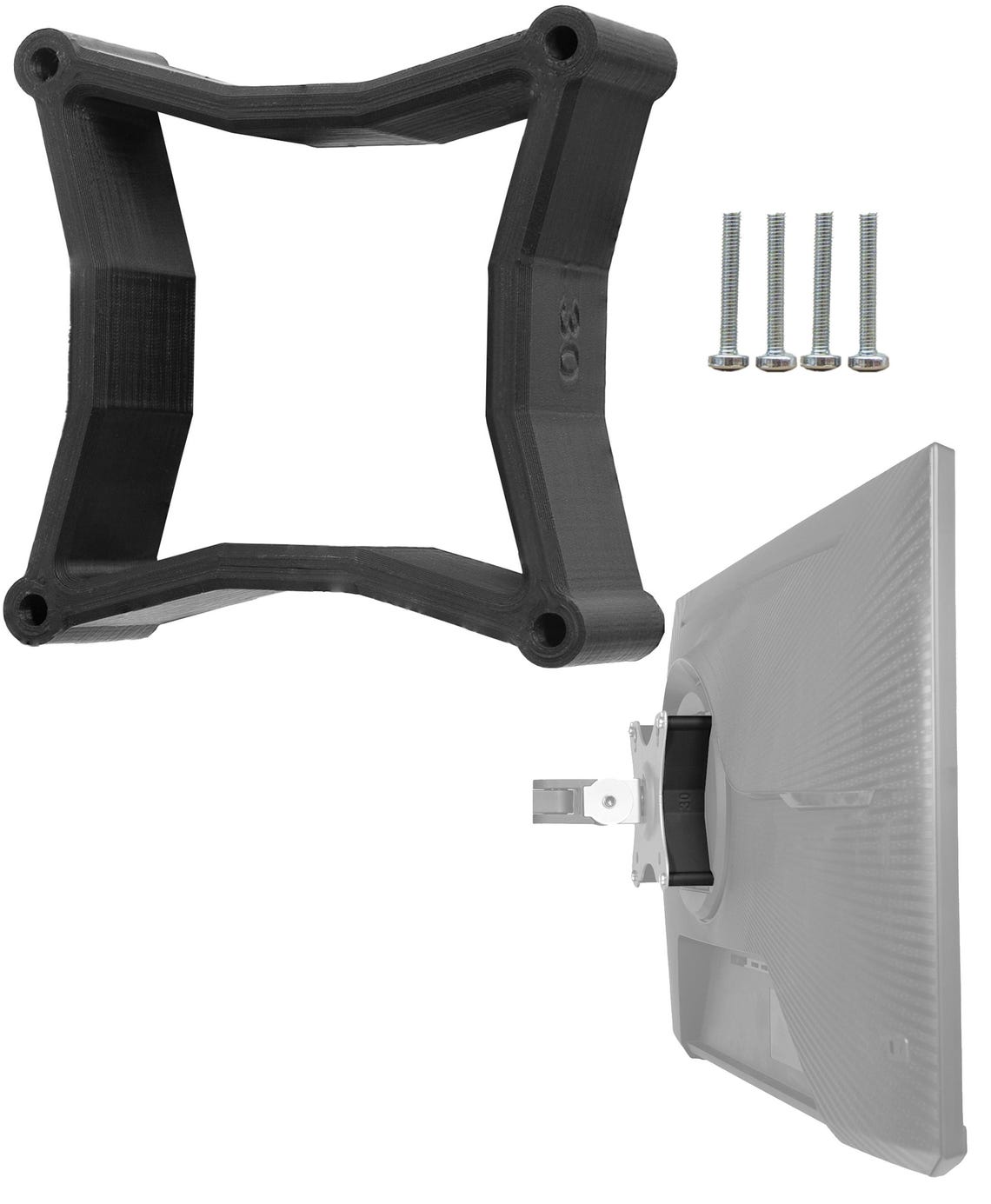 VESA Adapter for DELL Alienware AW3423DWF, AW3225QF Monitor - 75x75mm ...