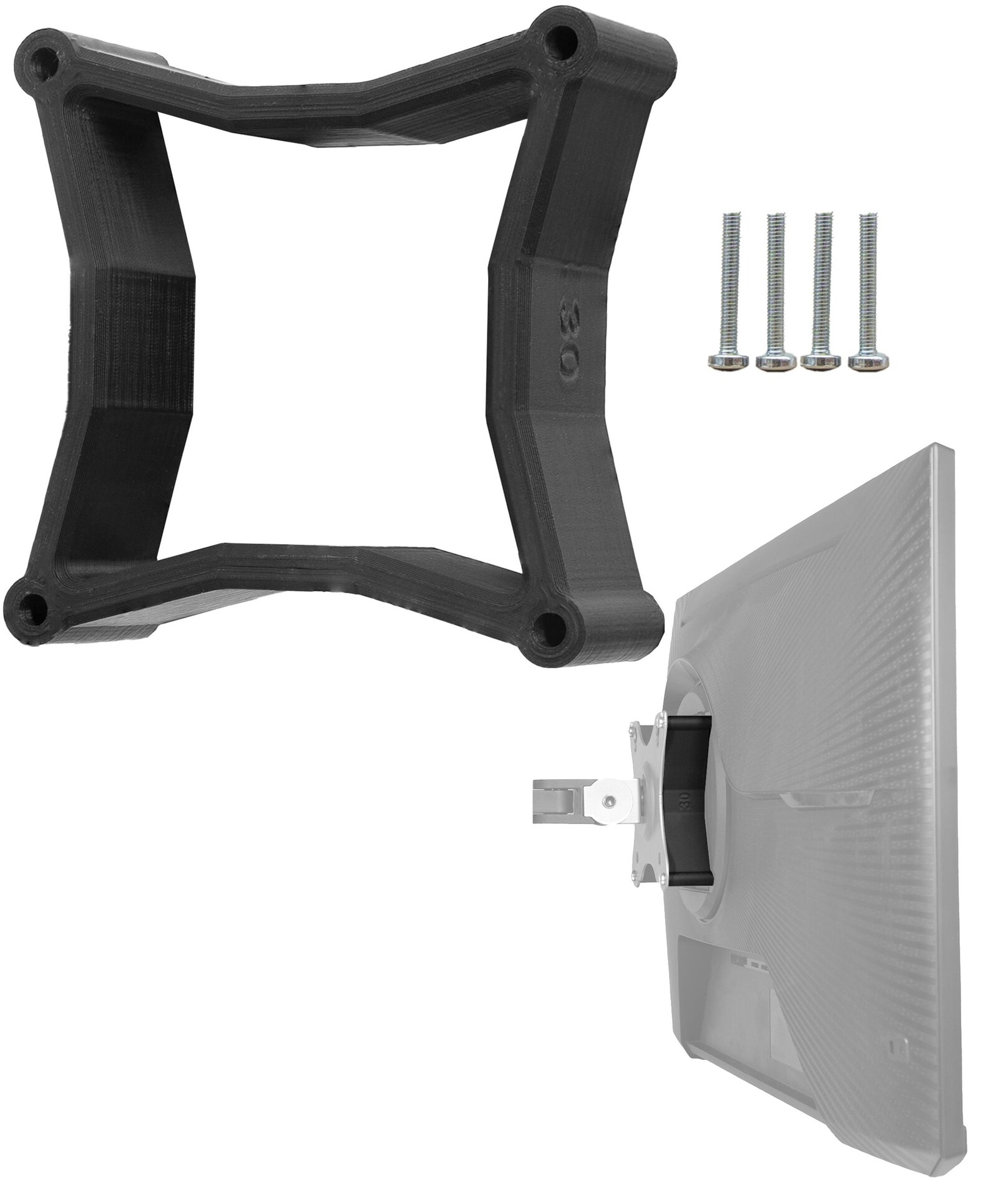 VESA Adapter for DELL Alienware AW3423DWF, AW3225QF Monitor - 75x75mm ...