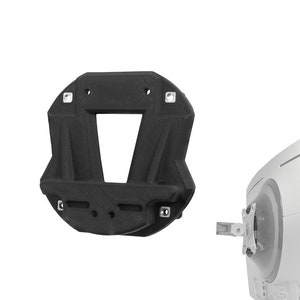 Peut inclure: Support de projecteur en plastique noir avec quatre trous de vis. Le support est conçu pour être fixé à un projecteur et permet une installation facile.