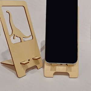 Dinosaur phone stand bundle, Gift for her/him, party gift, SVG, DXF, PDF,Ai, Lightburn, digital download, Phone stand Vector Files Laser cut