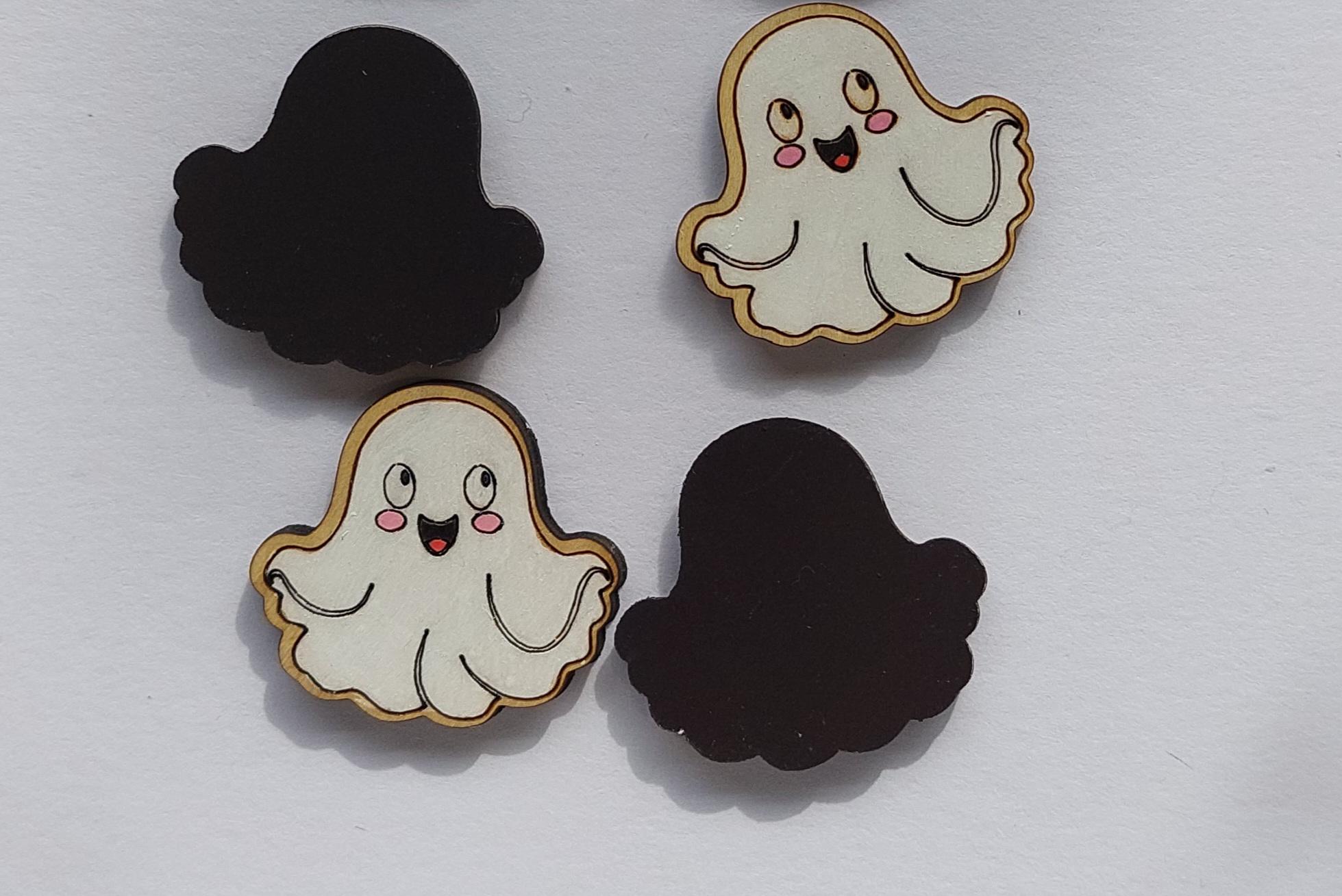 Ghost Magnets Kawaii Ghost Magnets – Set of 4, Spooky Halloween Decor - Etsy