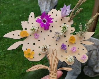 Holzblumen Sammelplatte: Kids Nature Walk Adventure