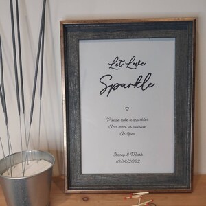 Personalised sparkler send off sign, sparkler send off, sparkler sign, wedding sign, reception sign, Mr & Mrs, Mr and Mr*FRAME NOT included*
