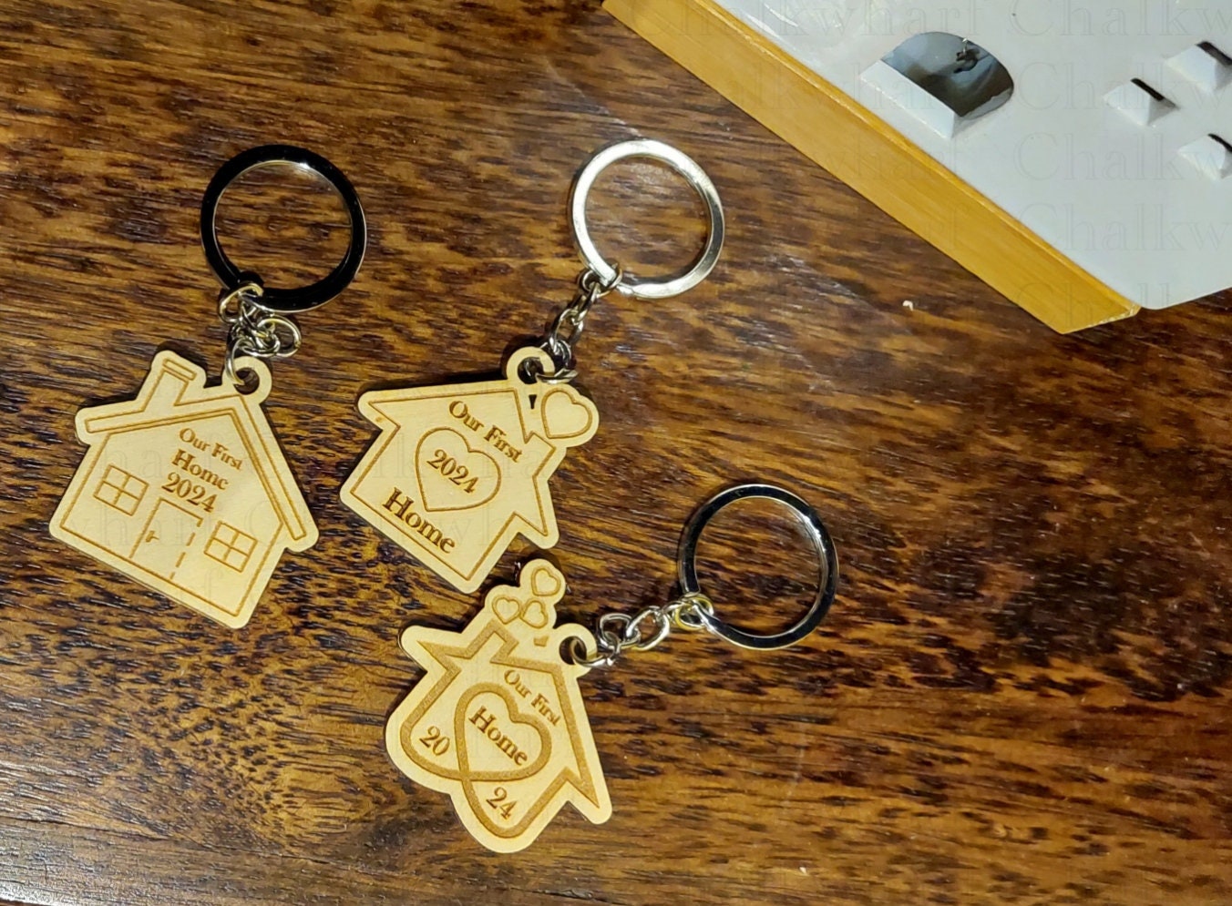 Portachiavi Coppia 'Our First Home' - Acciaio Inox, Regalo Inaugurazione Casa 2023 - Foto 4